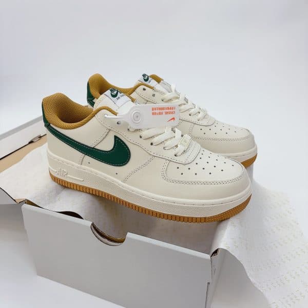 Fabriqué à la main AF1 Crème Blanc Beige Vert Gomme
